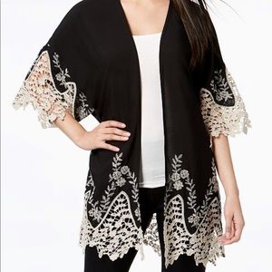 Cejon Swim - Black/ Ivory Lace Kimono NWT Cejon Swim - Black/ Ivory Lace Kimono NWT